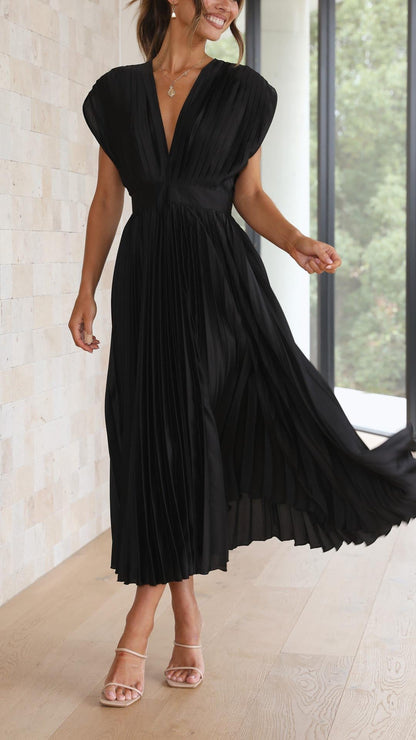 Adeline | Women’s Classic Pleated Maxi Dress