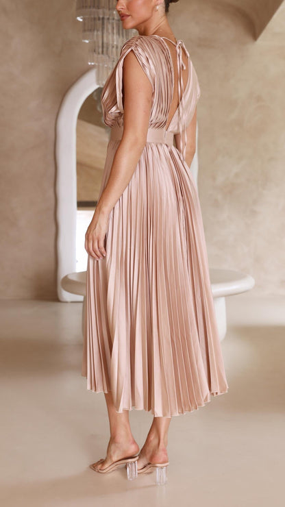Adeline | Women’s Classic Pleated Maxi Dress