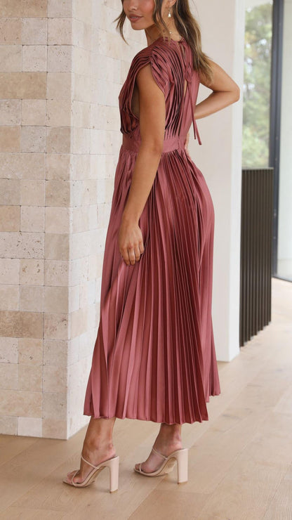 Adeline | Women’s Classic Pleated Maxi Dress