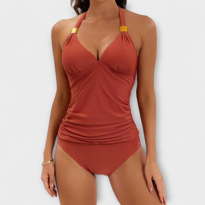 Briar | Women’s Solid Halter One Piece Swimsuit