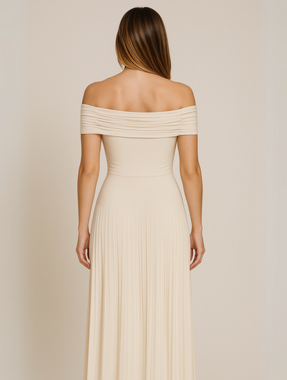 Camryn | Women’s Wedding Pleated Maxi Dress