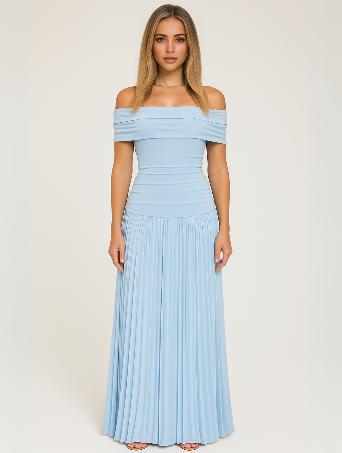 Camryn | Women’s Wedding Pleated Maxi Dress