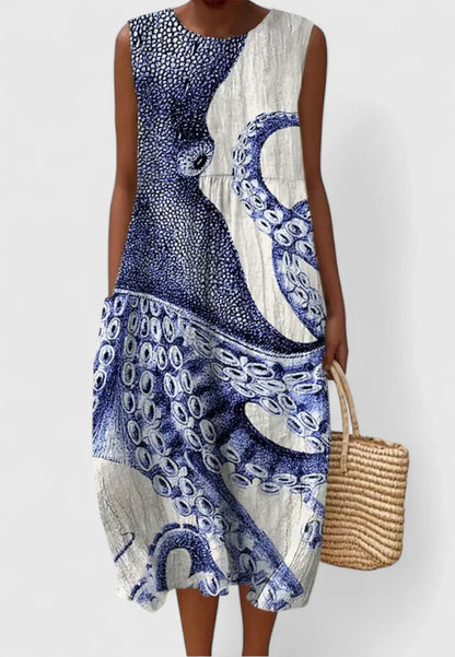 Maren | Women’s Casual Octopus Print Beach Dress