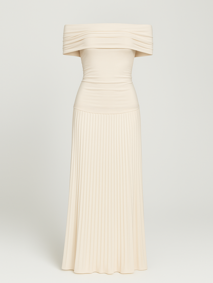 Camryn | Women’s Wedding Pleated Maxi Dress