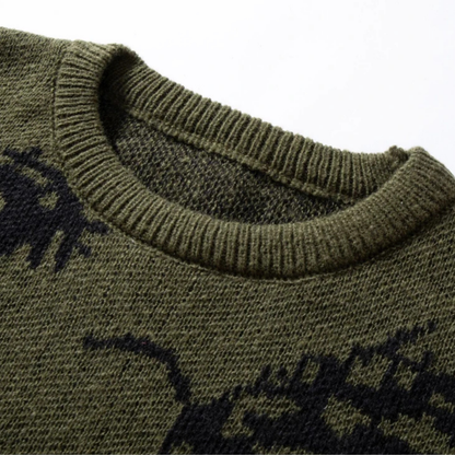 Caleb | Men’s Graphic Eye Knit Spring Sweater
