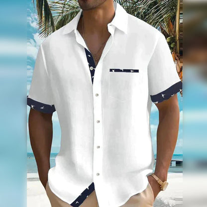 Theo | Men’s Lightweight Slim-Fit Beach Shirt with Breathable Linen
