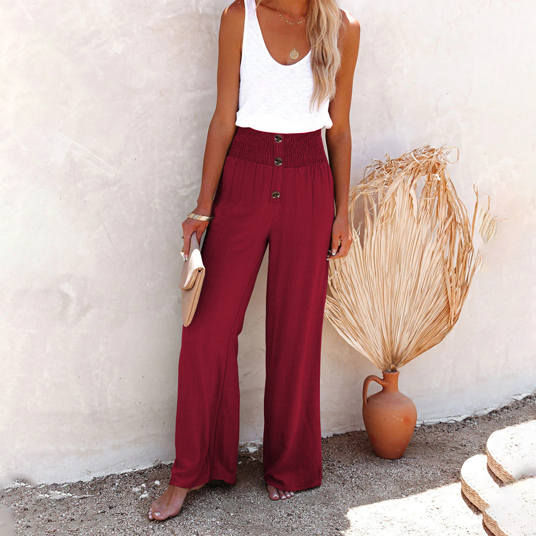 Aubrielle | Women’s Comfortable High Waist Wide Leg Trousers