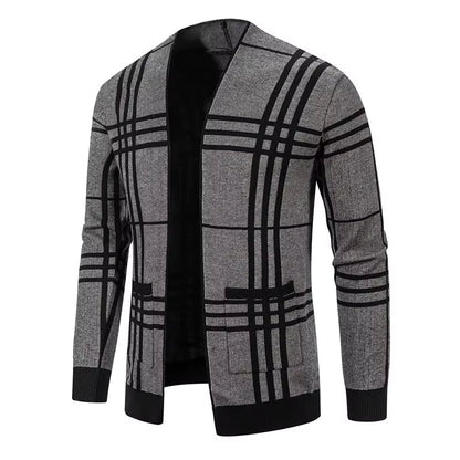 Calder | Men’s Plaid Knit Cardigan