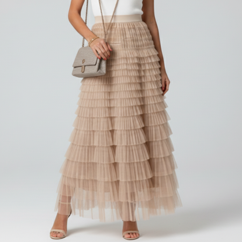Maris | Women’s Layered Tulle Midi Skirt