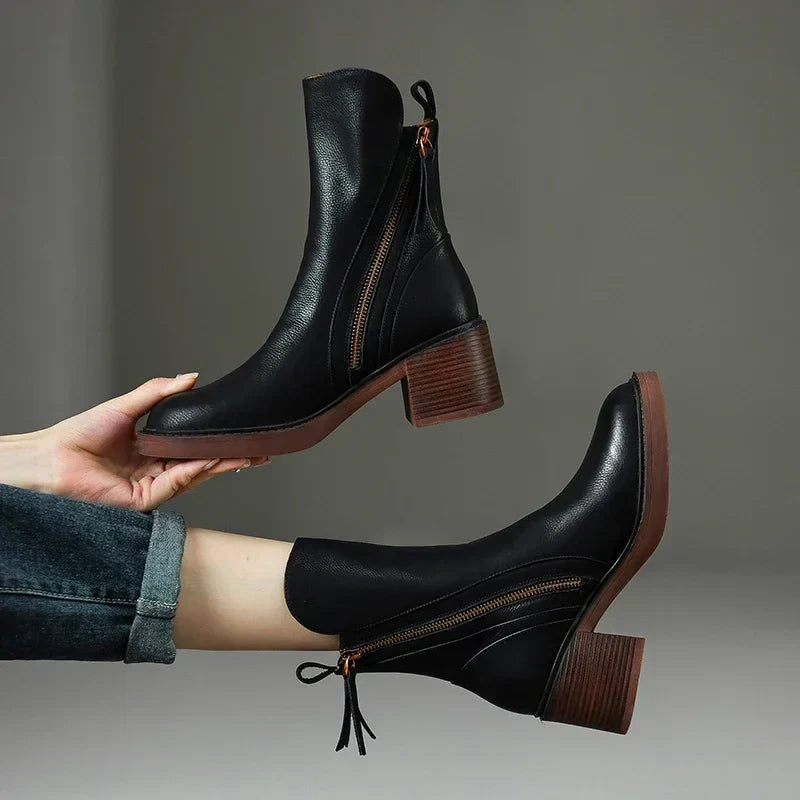 Elora | Women’s Comfy Block Heel Ankle Boots