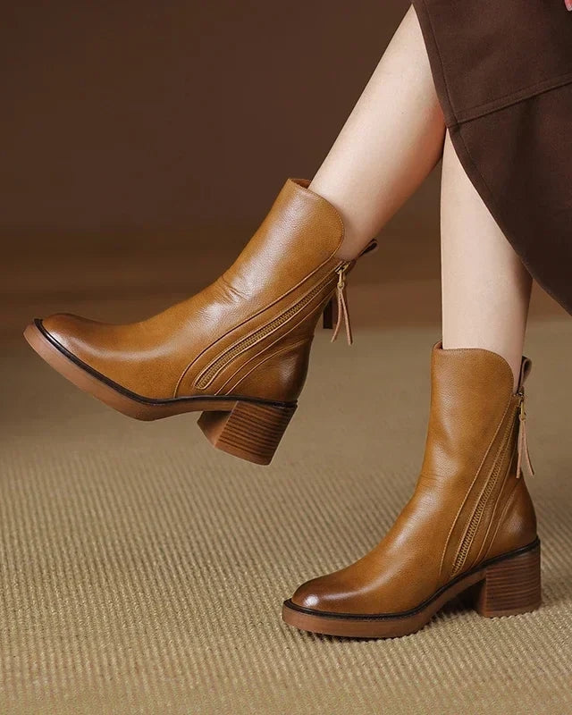 Elora | Women’s Comfy Block Heel Ankle Boots