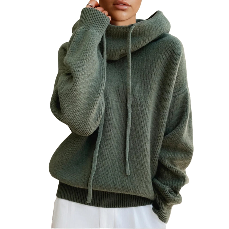 Jessica | Women’s Cowl Neck Knit Hoodie