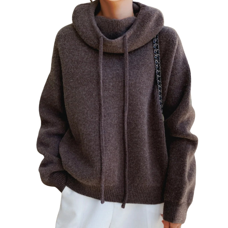 Jessica | Women’s Cowl Neck Knit Hoodie