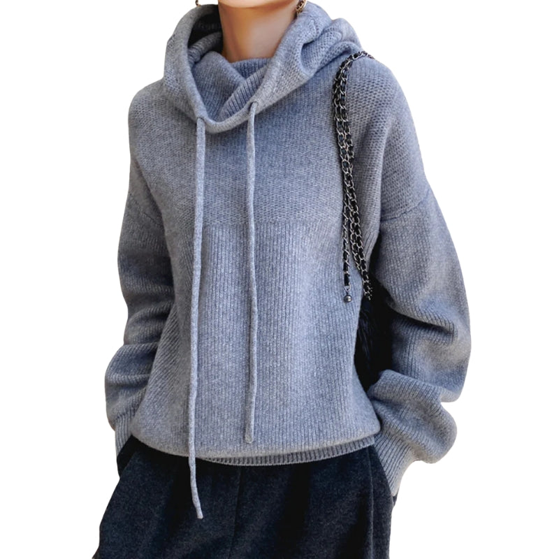Jessica | Women’s Cowl Neck Knit Hoodie