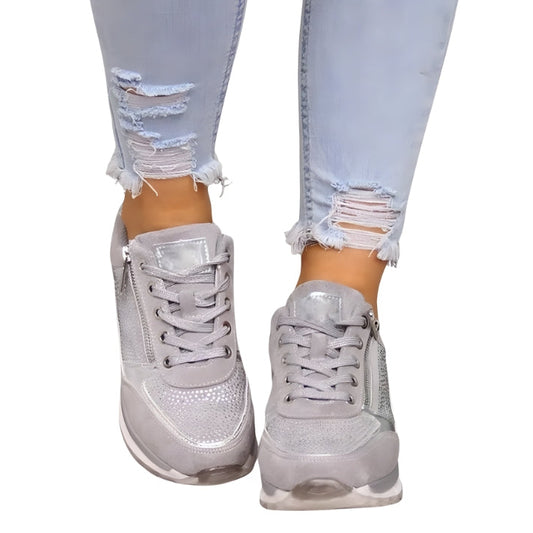 Maribel | Women’s Lace-Up Shoes with Side Zip