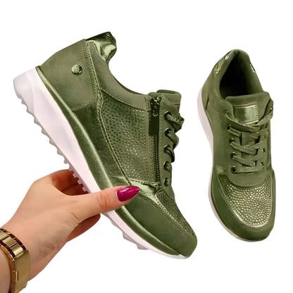 Maribel | Women’s Lace-Up Shoes with Side Zip