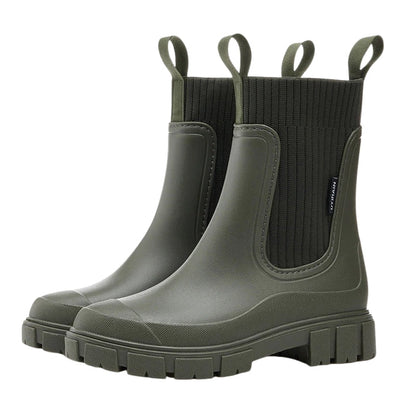 Marlette | Women’s Ribbed Mid-Calf Pull-On Boots