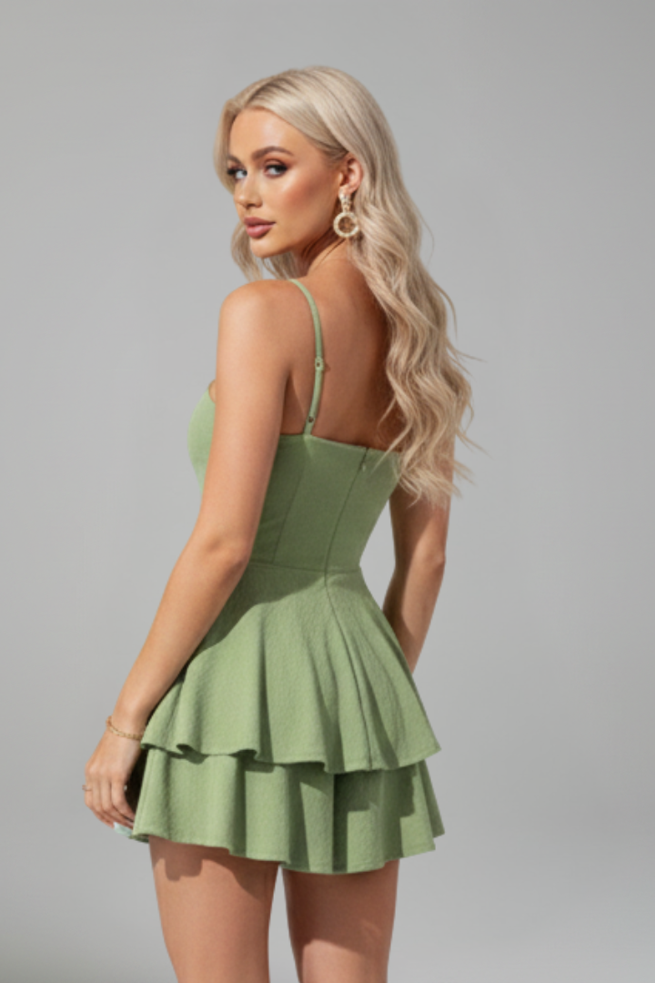 Talia | Women’s Spaghetti Strap Fit and Flare Mini Dress