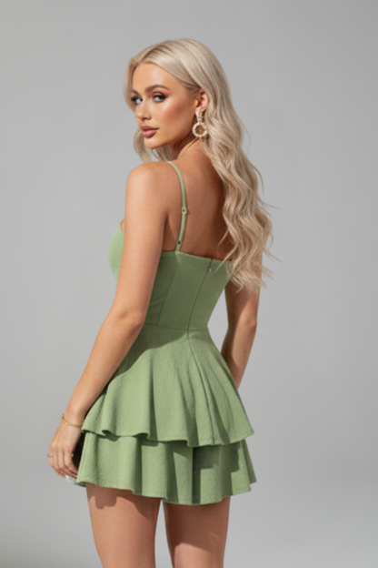 Talia | Women’s Spaghetti Strap Fit and Flare Mini Dress