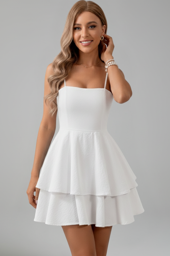 Talia | Women’s Spaghetti Strap Fit and Flare Mini Dress