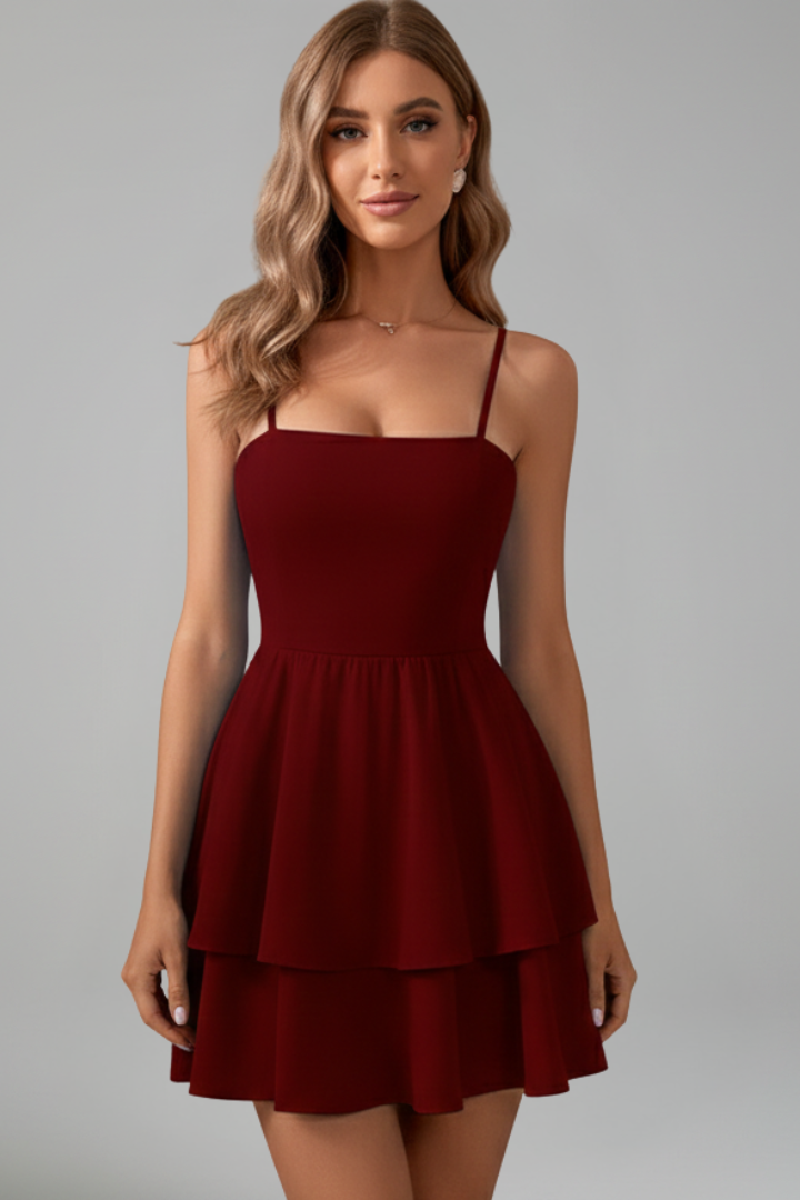 Talia | Women’s Spaghetti Strap Fit and Flare Mini Dress