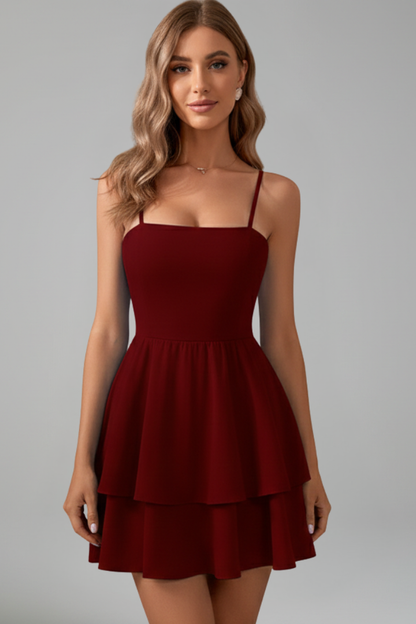 Talia | Women’s Spaghetti Strap Fit and Flare Mini Dress