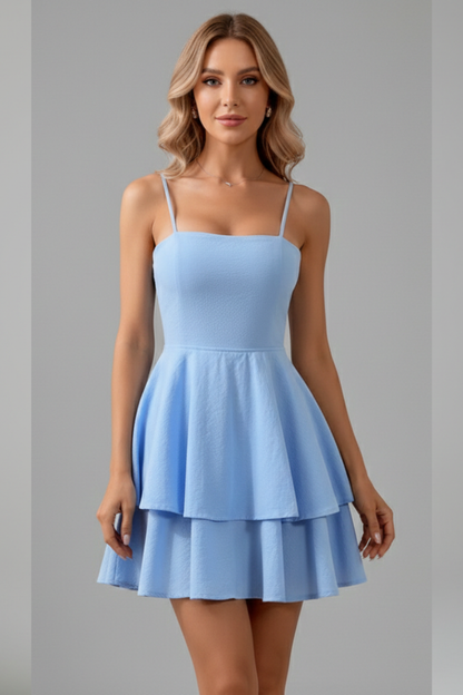 Talia | Women’s Spaghetti Strap Fit and Flare Mini Dress