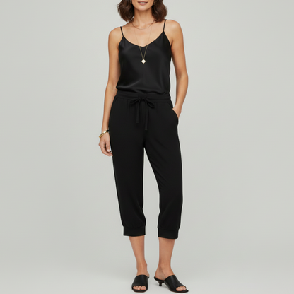 Jane | Women’s Capri Pants with Drawstring Waist and Side Pockets