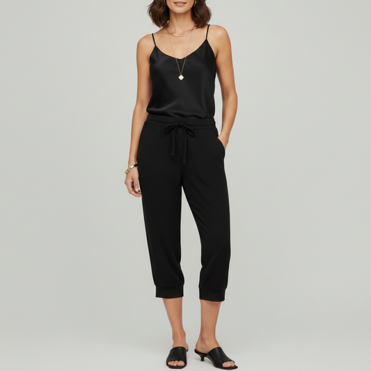 Jane | Women’s Capri Pants with Drawstring Waist and Side Pockets