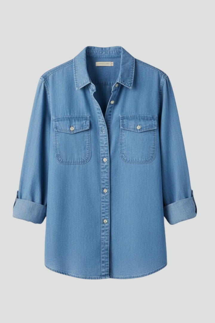 Brenda | Women’s Classic Button Front Denim Shirt