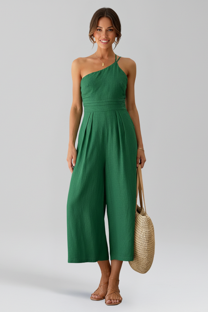 Everly | Women’s One Shoulder Wide Leg Jumpsuit