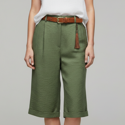 Kim | Women’s High Waist Tailored Casual Shorts
