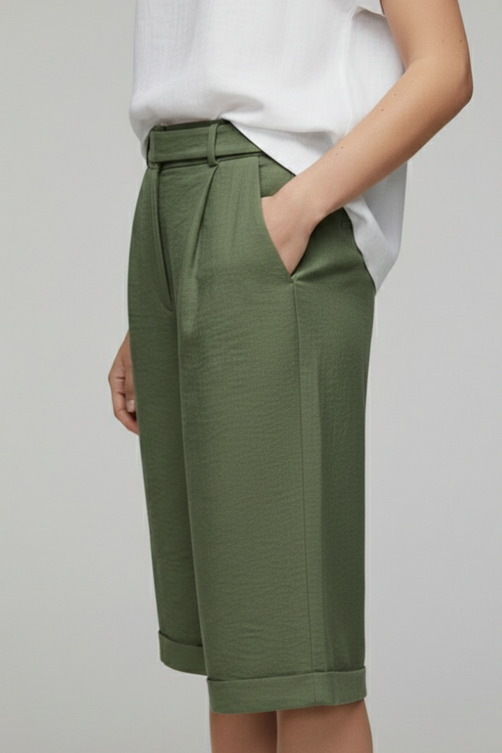 Kim | Women’s High Waist Tailored Casual Shorts