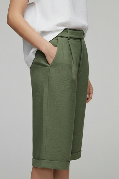 Kim | Women’s High Waist Tailored Casual Shorts