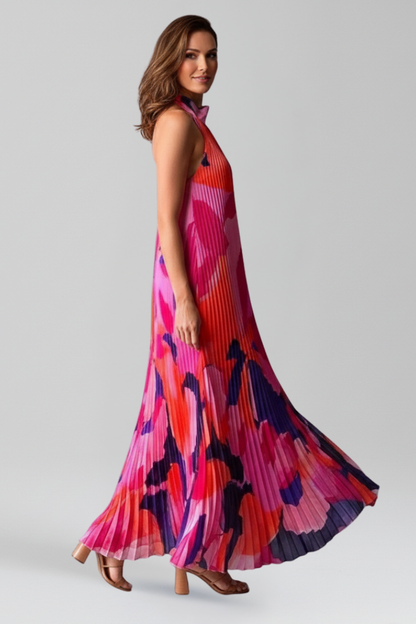 Jessica | Women’s Pleated Sleeveless Maxi Dress