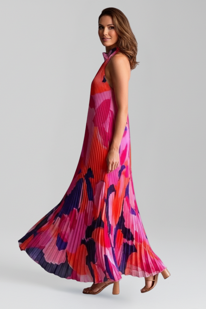 Jessica | Women’s Pleated Sleeveless Maxi Dress
