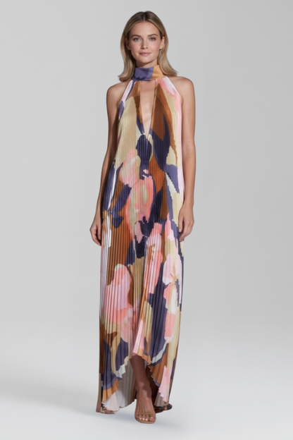 Jessica | Women’s Pleated Sleeveless Maxi Dress
