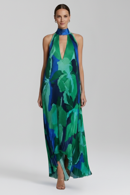 Jessica | Women’s Pleated Sleeveless Maxi Dress