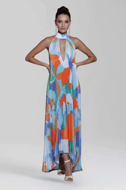 Jessica | Women’s Pleated Sleeveless Maxi Dress