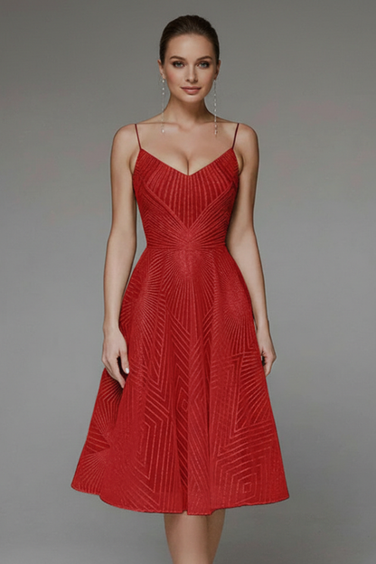 Elodie | Women’s Spaghetti Strap A-Line Midi Dress
