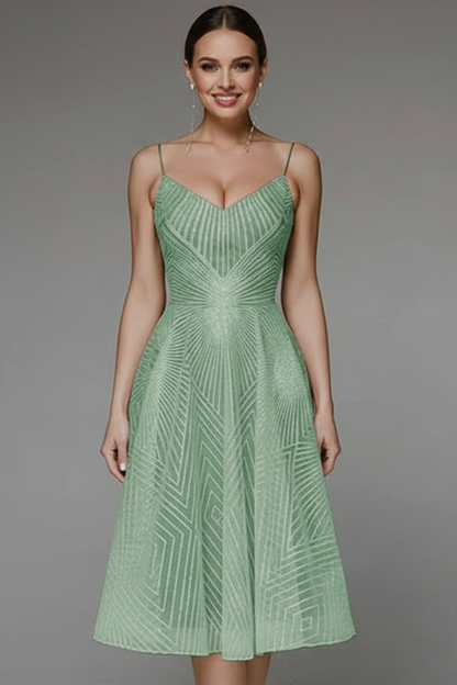 Elodie | Women’s Spaghetti Strap A-Line Midi Dress