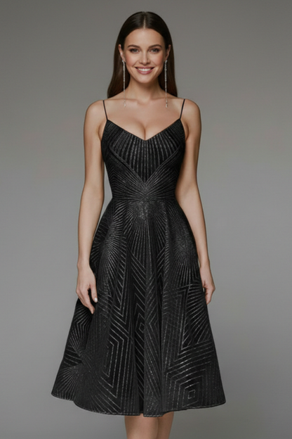 Elodie | Women’s Spaghetti Strap A-Line Midi Dress