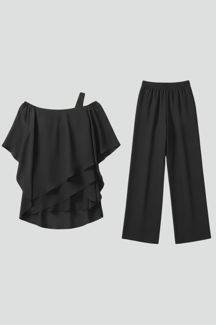 Harlow | Women’s Off Shoulder Flowing Wide Leg Jumpsuit