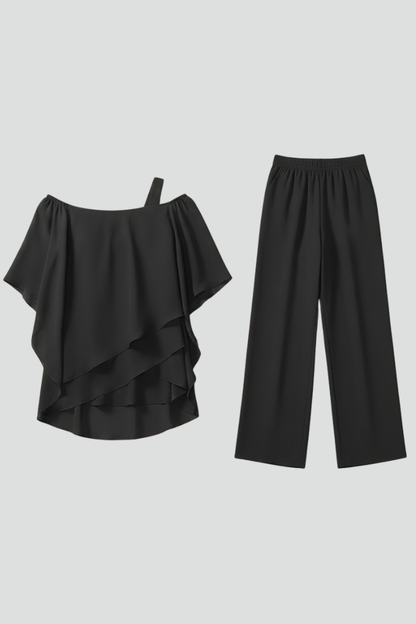Harlow | Women’s Off Shoulder Flowing Wide Leg Jumpsuit