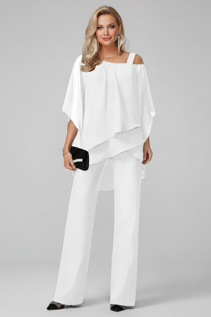 Harlow | Women’s Off Shoulder Flowing Wide Leg Jumpsuit