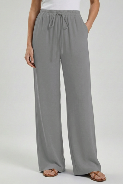 Bexley | Women’s Drawstring Palazzo Pants with Side Pockets
