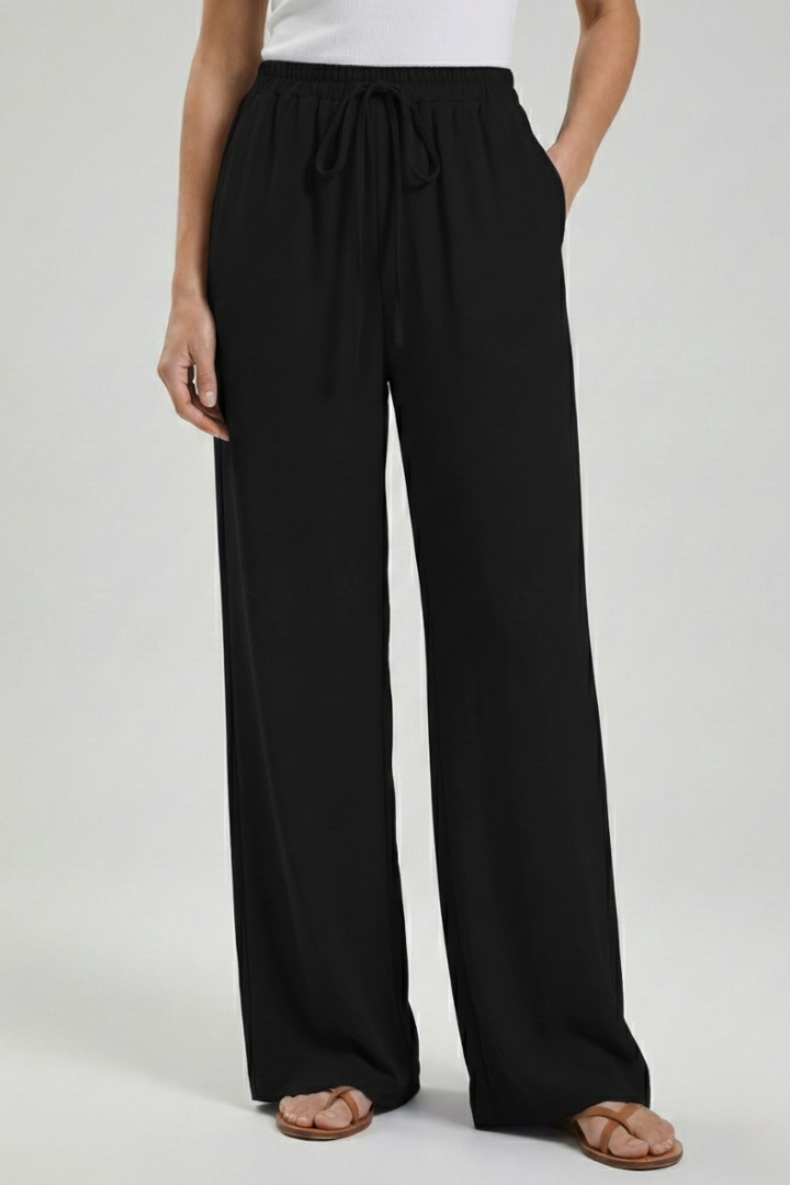 Bexley | Women’s Drawstring Palazzo Pants with Side Pockets