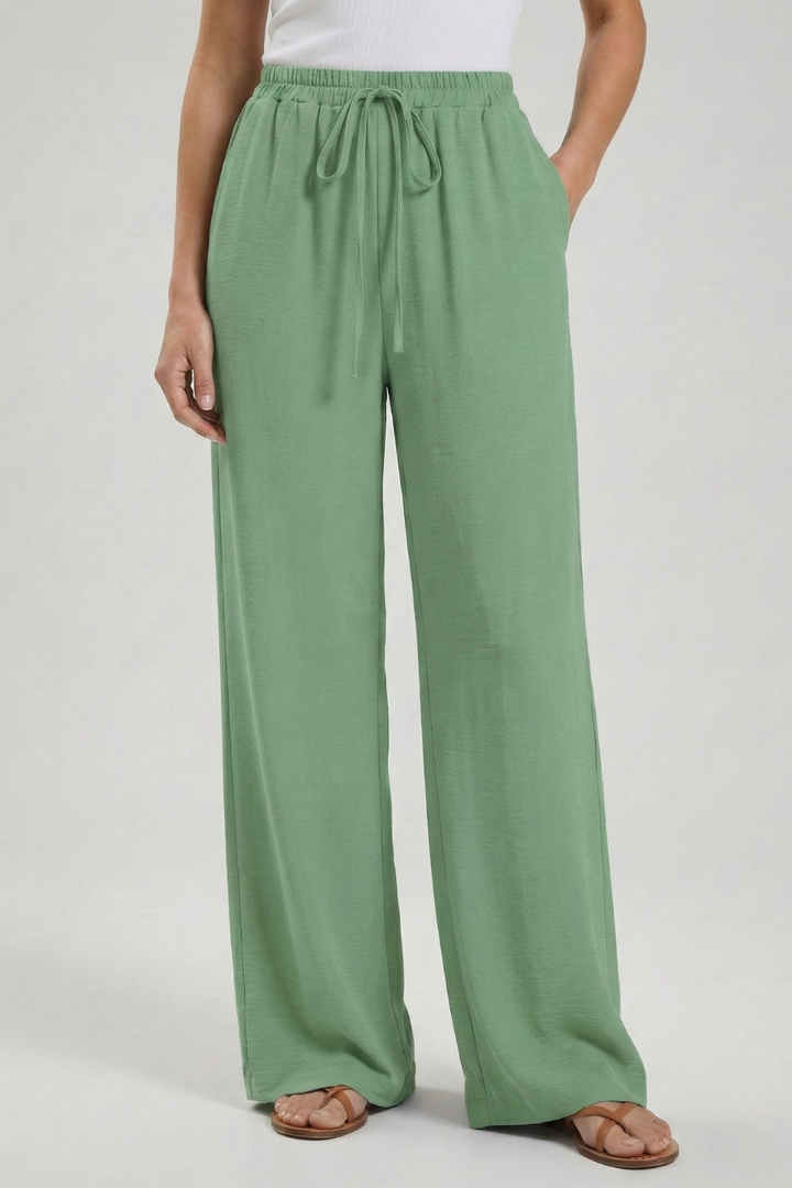 Bexley | Women’s Drawstring Palazzo Pants with Side Pockets