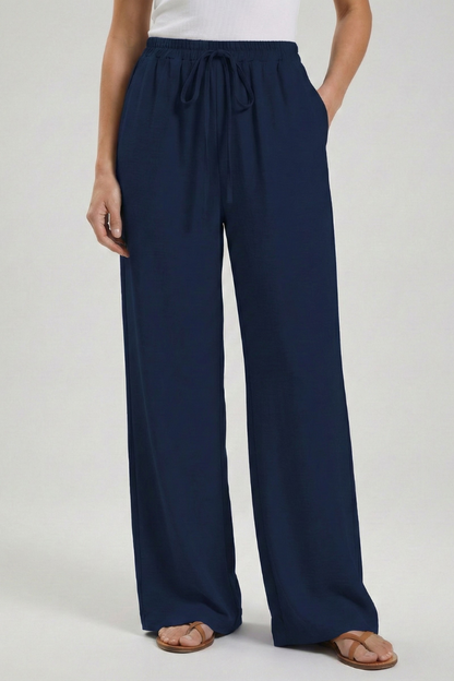 Bexley | Women’s Drawstring Palazzo Pants with Side Pockets