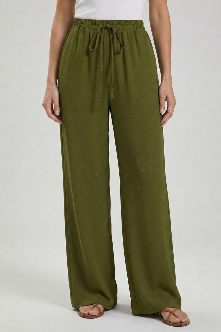 Bexley | Women’s Drawstring Palazzo Pants with Side Pockets